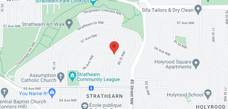 map of 9607 87 Street NW NW